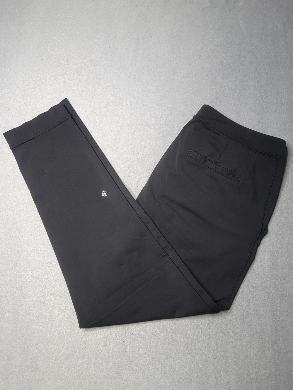 Lululemon Womens Track Joggers Pants High Rise Elastic Waist Pockets  Black Sz L